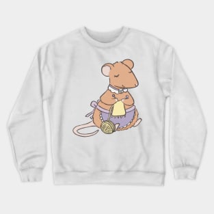 Knitting mouse Crewneck Sweatshirt